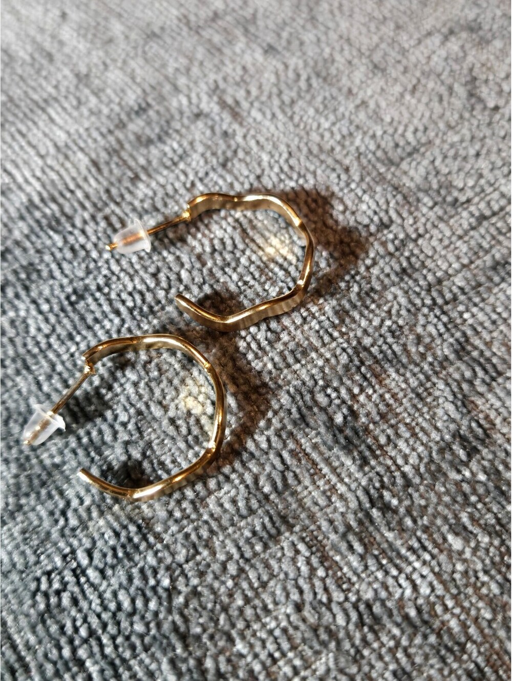 Shiny Gold Hoop Earrings - New, Perfect for Jazzing Up Any Outfit!